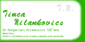 timea milankovics business card